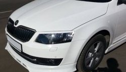 5 999 р. Накладка на передний бампер CT Skoda Octavia A7 дорестайлинг лифтбэк (2012-2017) (Неокрашенная)  с доставкой в г. Таганрог. Увеличить фотографию 3