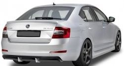 5 999 р. Накладка на задний бампер CT Skoda Octavia A7 дорестайлинг лифтбэк (2012-2017) (Неокрашенная)  с доставкой в г. Таганрог. Увеличить фотографию 2