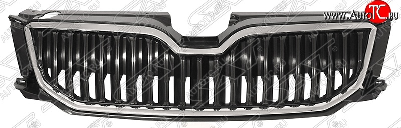 4 199 р. Решётка радиатора SAT  Skoda Octavia  A7 (2012-2017) дорестайлинг лифтбэк, дорестайлинг универсал (Неокрашенная)  с доставкой в г. Таганрог