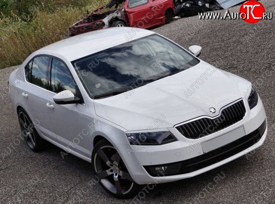 1 199 р. Реснички на фары CT Skoda Octavia A7 дорестайлинг лифтбэк (2012-2017) (Неокрашенные)  с доставкой в г. Таганрог