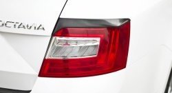 1 059 р. Реснички на фонари RA  Skoda Octavia  A7 (2012-2020) дорестайлинг лифтбэк, рестайлинг лифтбэк (Неокрашенные)  с доставкой в г. Таганрог. Увеличить фотографию 1