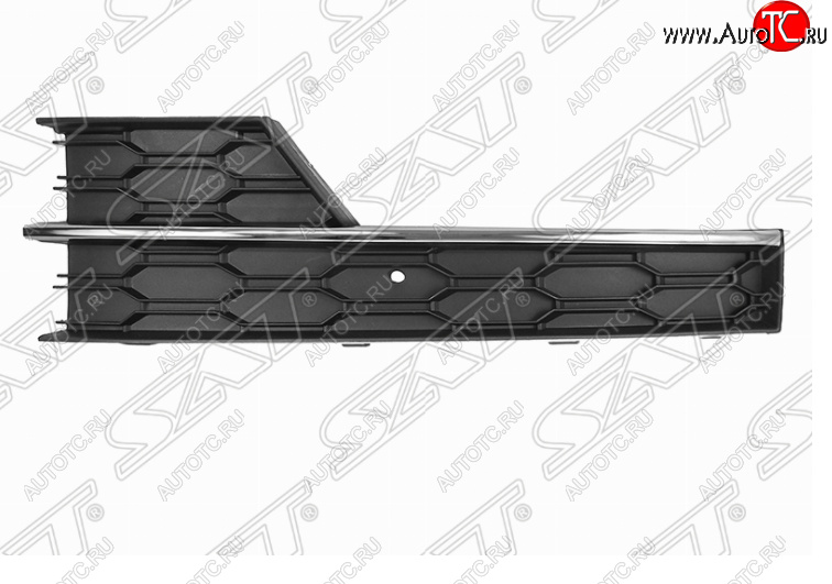 1 069 р. Левая решетка в передний бампер SAT (под ПТФ и хром молдинг)  Skoda Octavia  A7 (2016-2020) рестайлинг лифтбэк, рестайлинг универсал  с доставкой в г. Таганрог
