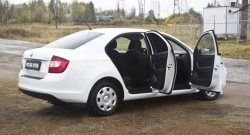 2 149 р. Накладки на порожки автомобиля RA Skoda Rapid NH3 дорестайлинг лифтбэк (2012-2017) (Комплект (передние+задние))  с доставкой в г. Таганрог. Увеличить фотографию 4