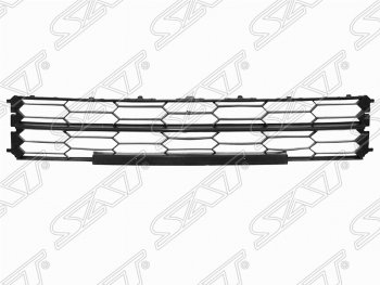 1 439 р. Решетка в передний бампер SAT  Skoda Superb ( (B6) 3T,  B6 (3T5)) (2013-2015) лифтбэк рестайлинг, универсал рестайлинг (черная)  с доставкой в г. Таганрог. Увеличить фотографию 1