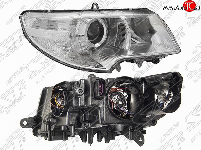 7 299 р. Правая фара передняя SAT Skoda Superb B6 (3T) лифтбэк дорестайлинг (2008-2013)  с доставкой в г. Таганрог