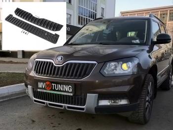 2 879 р. Заглушка решетки радиатора (верхняя, OUTDOOR) MV-Tuning  Skoda Yeti (2013-2018) (Неокрашенная)  с доставкой в г. Таганрог. Увеличить фотографию 2