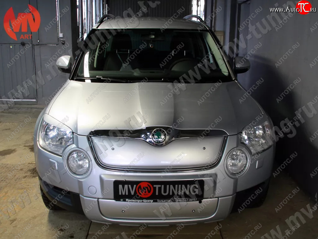 4 999 р. Зимние заглушки (верхняя и нижняя) MV-Tuning  Skoda Yeti (2009-2013) (Неокрашенная)  с доставкой в г. Таганрог