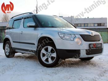 4 999 р. Зимние заглушки (верхняя и нижняя) MV-Tuning  Skoda Yeti (2009-2013) (Неокрашенная)  с доставкой в г. Таганрог. Увеличить фотографию 2