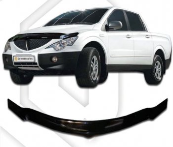 Дефлектор капота CA-Plastiс exclusive SSANGYONG (Ссан) Actyon Sport (Актион) (2006-2011)