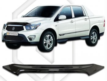 Дефлектор капота CA-Plastiс SSANGYONG (Ссан) Actyon Sport (Актион) (2012-2025)