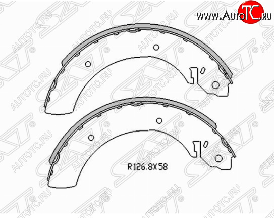 2 269 р. Комплект задних тормозных колодок SAT  SSANGYONG Actyon  1 - Rexton  Y200  с доставкой в г. Таганрог