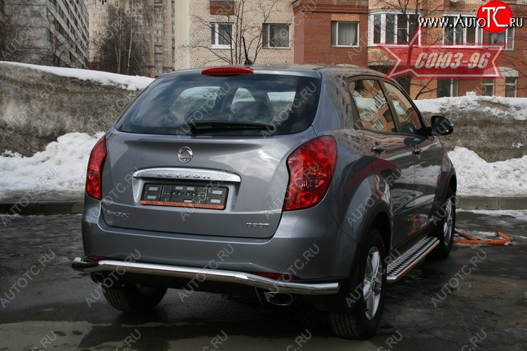 12 194 р. Защита заднего бампера (d60) волна Souz-96 SSANGYONG Actyon дорестайлинг (2010-2013)  с доставкой в г. Таганрог