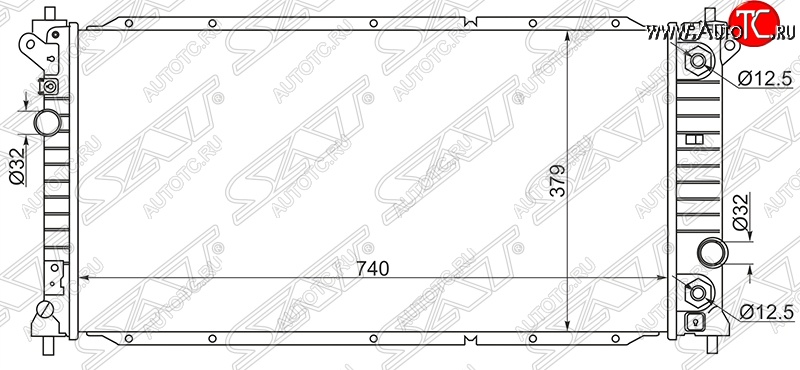 11 499 р. Радиатор двигателя SAT  SSANGYONG Actyon ( 1) - Actyon Sport  с доставкой в г. Таганрог