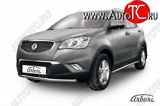 11 609 р. Защита переднего бампера Arbori SSANGYONG Actyon дорестайлинг (2010-2013)  с доставкой в г. Таганрог