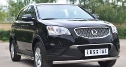 14 199 р. Одинарная защита переднего бампера диаметром 63 мм SLITKOFF SSANGYONG Actyon дорестайлинг (2010-2013)  с доставкой в г. Таганрог. Увеличить фотографию 4