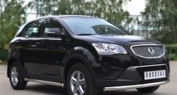 14 849 р. Защита порогов из круглой трубы диаметром 63 мм Russtal SSANGYONG Actyon дорестайлинг (2010-2013) (Защита порогов с со скосами на торцах (вариант 1))  с доставкой в г. Таганрог. Увеличить фотографию 10