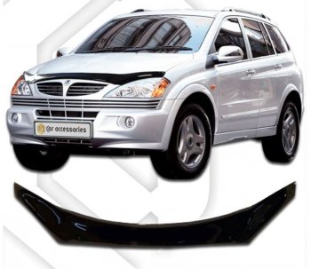 2 199 р. Дефлектор капота (exclusive ) CA-Plastiс SSANGYONG Kyron рестайлинг (2007-2016) (серия Classic черный, Без надписи)  с доставкой в г. Таганрог. Увеличить фотографию 1