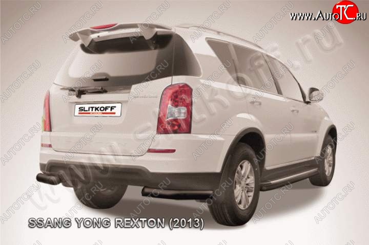 7 999 р. Уголки d76  SSANGYONG Rexton  Y290 (2012-2017) (Цвет: серебристый)  с доставкой в г. Таганрог