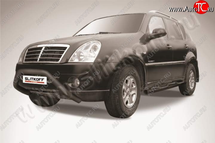 20 999 р. Кенгурятник d57 широкий мини  SSANGYONG Rexton  Y250 (2006-2012) (Цвет: серебристый)  с доставкой в г. Таганрог