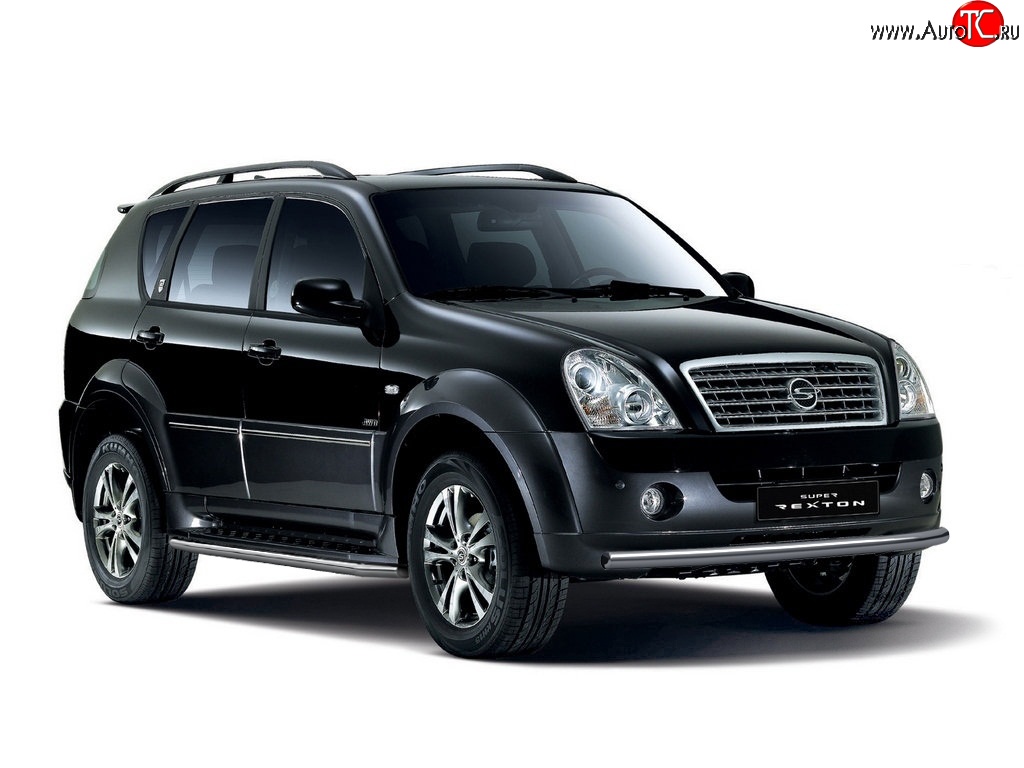 4 299 р. Защита порогов из трубы Ø51 Petroil Tuning. SSANGYONG Rexton Y250 (2006-2012) (Нержавеющая полированная сталь)  с доставкой в г. Таганрог