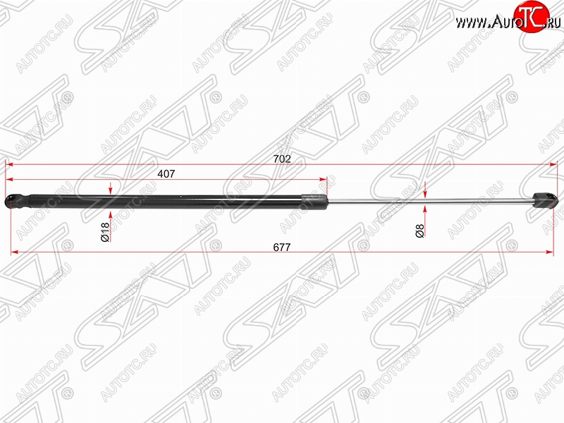 1 159 р. Газовый упор капота SAT  Subaru Forester  SJ (2012-2019) дорестайлинг, рестайлинг  с доставкой в г. Таганрог