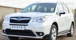 26 999 р. Широкая защита порогов SLITKOFF  Subaru Forester  SJ (2012-2016) дорестайлинг  с доставкой в г. Таганрог. Увеличить фотографию 5