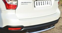 17 499 р. Одинарная защита заднего бампера из трубы диаметром 63 мм SLITKOFF  Subaru Forester  SJ (2012-2016) дорестайлинг  с доставкой в г. Таганрог. Увеличить фотографию 2