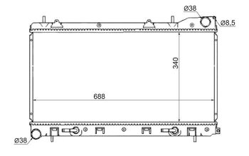 Радиатор двигателя SAT  Forester  SF, Impreza  GC