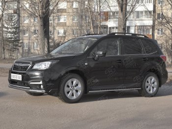 26 999 р. Защита переднего бампера SLITKOFF d63 секции-d42 дуга Subaru Forester SJ рестайлинг (2016-2019)  с доставкой в г. Таганрог. Увеличить фотографию 3