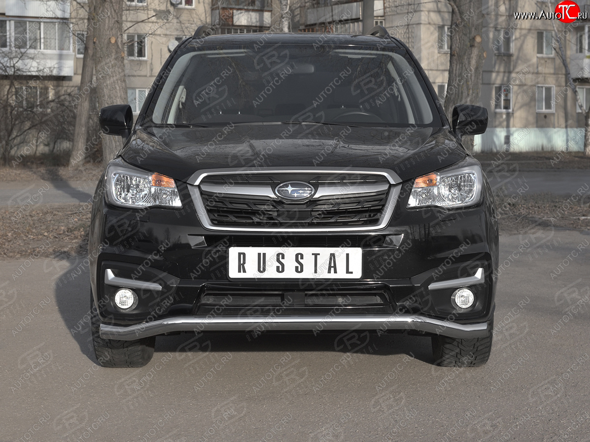 20 599 р. Защита переднего бампера SLITKOFF d63 волна Subaru Forester SJ рестайлинг (2016-2019)  с доставкой в г. Таганрог