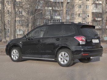 17 349 р. Защита заднего бампера (Ø63, нержавейка) SLITKOFF  Subaru Forester  SJ (2016-2019) рестайлинг  с доставкой в г. Таганрог. Увеличить фотографию 3