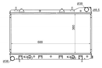 8 249 р. Радиатор двигателя SAT (пластинчатый, turbo)  Subaru Forester  SG - Impreza ( GD,  GG)  с доставкой в г. Таганрог. Увеличить фотографию 1