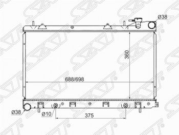 Радиатор двигателя SAT  Forester  SG, Impreza ( GD,  GG)