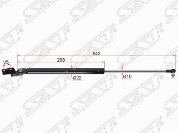 Левый газовый упор крышки багажника SAT Subaru Forester SJ дорестайлинг (2012-2016)