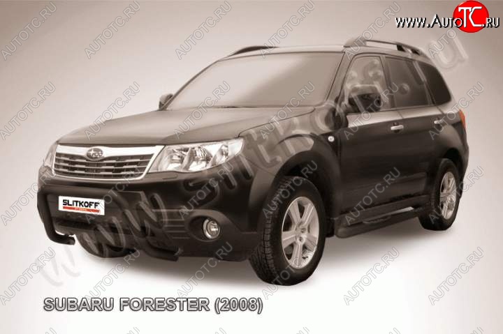 18 349 р. Кенгурятник d57 низкий рама Subaru Forester SH (2008-2013) (Цвет: серебристый)  с доставкой в г. Таганрог