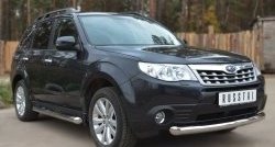 15 999 р. Одинарная защита переднего бампера диаметром 76 мм SLITKOFF  Subaru Forester  SH (2008-2013)  с доставкой в г. Таганрог. Увеличить фотографию 2