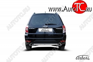 8 999 р. Защита заднего бампера Arbori Subaru Forester SH (2008-2013)  с доставкой в г. Таганрог