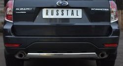 16 599 р. Защита заднего бампера (Ø75x42 мм, нержавейка) Russtal Subaru Forester SH (2008-2013)  с доставкой в г. Таганрог. Увеличить фотографию 4