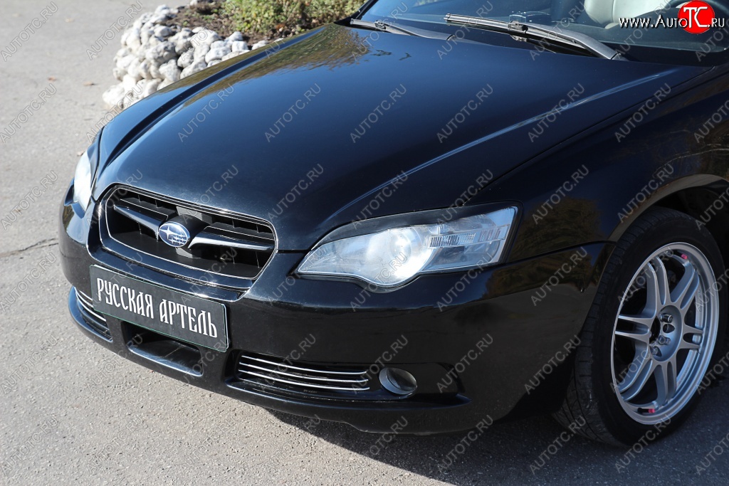 859 р. Реснички на фары RA  Subaru Legacy ( BL/B13,  BL,B13) (2003-2009) дорестайлинг седан, рестайлинг седан (Неокрашенные)  с доставкой в г. Таганрог