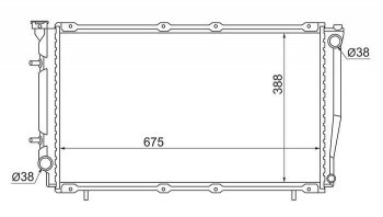 Радиатор двигателя SAT Subaru (Субару) Legacy (Легаси)  BD/B11 (1993-1996) BD/B11 седан дорестайлинг