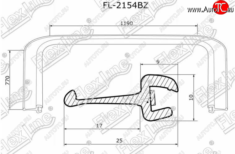 2 999 р. Молдинг лобового стекла FlexLine  Subaru Legacy  BH/BE12 - Outback  BH/BE12  с доставкой в г. Таганрог