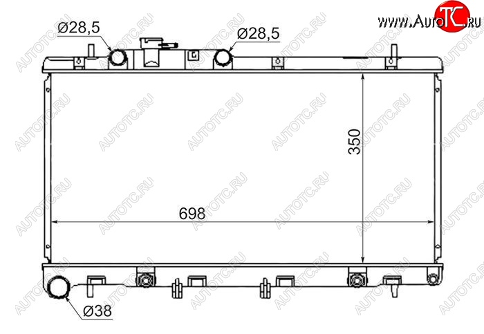 8 299 р. Радиатор двигателя SAT  Subaru Legacy  BH/BE12 - Outback  BH/BE12  с доставкой в г. Таганрог