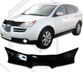 2 079 р. Дефлектор капота CA-Plastiс  Subaru Tribeca (2005-2007) (Classic прозрачный, Без надписи)  с доставкой в г. Таганрог. Увеличить фотографию 2