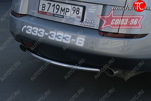 9 917 р. Защита заднего бампера Souz-96 (d42) Subaru Tribeca (2008-2014)  с доставкой в г. Таганрог