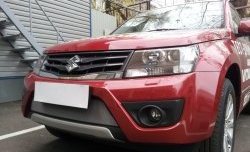 1 539 р. Сетка на бампер Russtal (хром) Suzuki Grand Vitara JT 5 дверей 2-ой рестайлинг (2012-2016)  с доставкой в г. Таганрог. Увеличить фотографию 3