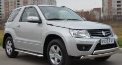 26 999 р. Широкая защита порогов (3 дв.) SLITKOFF  Suzuki Grand Vitara  JT (2012-2016) 3 двери 2-ой рестайлинг  с доставкой в г. Таганрог. Увеличить фотографию 3