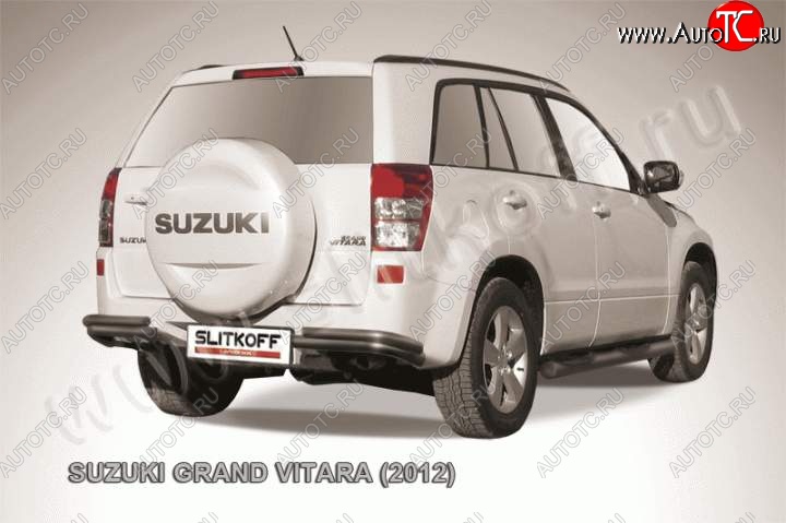 7 749 р. Уголки d57+d42 двойные Suzuki Grand Vitara JT 5 дверей 2-ой рестайлинг (2012-2016) (Цвет: серебристый)  с доставкой в г. Таганрог