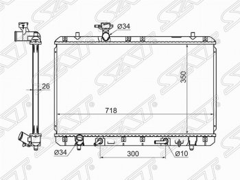 Радиатор двигателя SAT Suzuki Liana хэтчбэк (2001-2007)