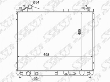 Радиатор двигателя SAT Suzuki Escudo 3 дорестайлинг (2006-2008)
