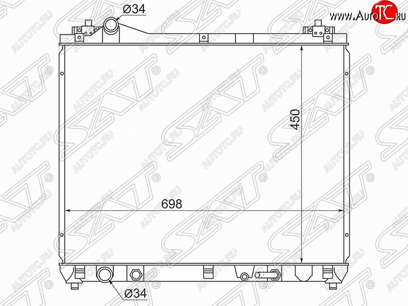 6 249 р. Радиатор двигателя SAT Suzuki Escudo 3 дорестайлинг (2006-2008)  с доставкой в г. Таганрог